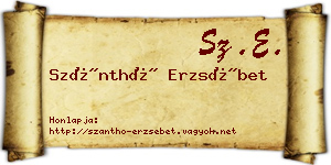 Szánthó Erzsébet névjegykártya