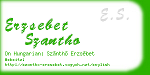 erzsebet szantho business card