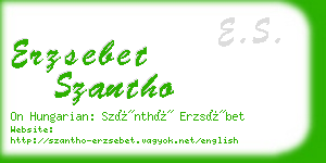 erzsebet szantho business card